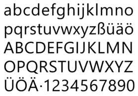Segoe UI für den Text segoeui