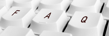 FAQ Detailansicht einer Tastatur mit den Buchstaben F, A und Q